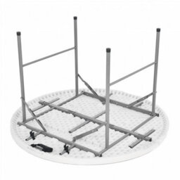 Oypla 4Ft 1.2M Round Folding Heavy Duty Outdoor Trestle Party Garden Table - thumbnail 8