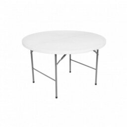 Oypla 4Ft 1.2M Round Folding Heavy Duty Outdoor Trestle Party Garden Table - thumbnail 2