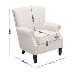 Darphe Channel Deep Cushioned Armchair With Nailhead Trim - thumbnail 5