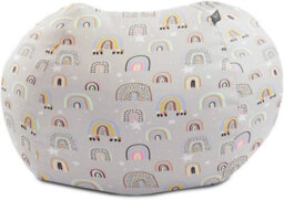 rucomfy Beanbags Rucomfy Indoor Rainbow And Star Pattern Kids Classic Bean Bag - Soft Comfortable Chair - thumbnail 3