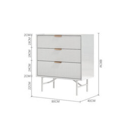 Living And Home Contemporary Wooden Sideboard Cabinet Sideboard Buffet Console Table W 800 X D 400 X H 880 mm - thumbnail 8