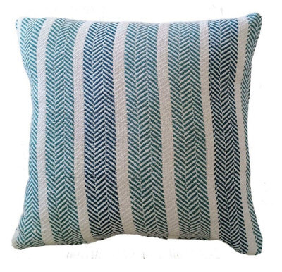 Zara Pure Cotton Cushion Cover In Teal, 60 X 60Cm