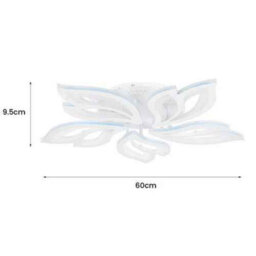 Led Chandelier Ceiling Light, White Frame, Crystal Pendant, Dimmable, 36W, 3-Color - thumbnail 2