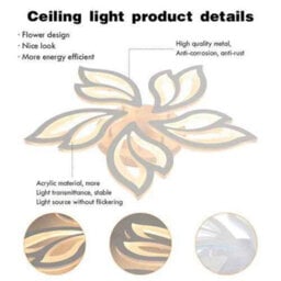 Led Chandelier Ceiling Light, White Frame, Crystal Pendant, Dimmable, 36W, 3-Color - thumbnail 6