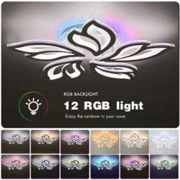 Led Chandelier Ceiling Light, White Frame, Crystal Pendant, Dimmable, 36W, 3-Color - thumbnail 4