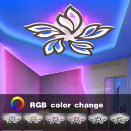 Led Chandelier Ceiling Light, White Frame, Crystal Pendant, Dimmable, 36W, 3-Color - thumbnail 9