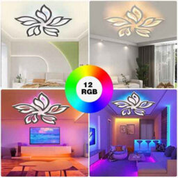 Led Chandelier Ceiling Light, White Frame, Crystal Pendant, Dimmable, 36W, 3-Color - thumbnail 8