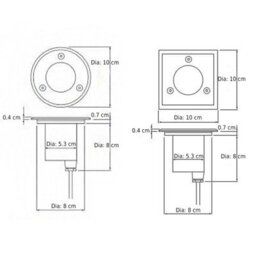 CGC Lighting Myah - Cgc Two Square Small Stainless Steel Inground Or Decking Lights - thumbnail 5