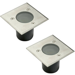 CGC Lighting Myah - Cgc Two Square Small Stainless Steel Inground Or Decking Lights - thumbnail 1