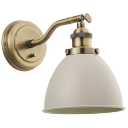 Ceiling Pendant Lamp & 2X Matching Wall Light Pack Industrial Grey Brass Shade - thumbnail 4