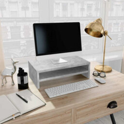 Walplus Monitor Stand Concrete Grey 42X24X13 Cm Engineered Wood - thumbnail 1