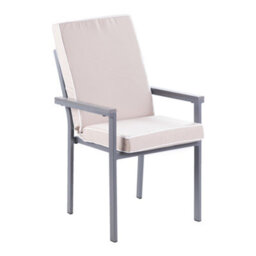 Alfresia Taupe Outdoor Garden Dining Chair Cushion 57(H) X 45(W) X 40(D)Cm With Luxury Thick Foam Filling And Ties - thumbnail 5