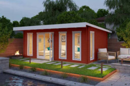 Lasita Maja Barbados 6-Log Cabin, Wooden Garden Room, Timber Summerhouse, Home Office - L628.8 X W468.8 X H233.7 Cm - thumbnail 5
