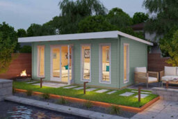 Lasita Maja Barbados 6-Log Cabin, Wooden Garden Room, Timber Summerhouse, Home Office - L628.8 X W468.8 X H233.7 Cm - thumbnail 4