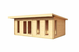 Lasita Maja Barbados 6-Log Cabin, Wooden Garden Room, Timber Summerhouse, Home Office - L628.8 X W468.8 X H233.7 Cm - thumbnail 3