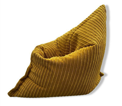 Beautiful Beanbags Large Jumbo Cord Floor Cushion Bean Bag - Mustard - image 1