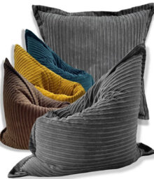 Beautiful Beanbags Large Jumbo Cord Floor Cushion Bean Bag - Mustard - thumbnail 3