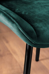 Furniturebox Adley Brown Wood Effect And Black Round Dining Table With Storage Shelf And 4 Green Velvet Black Leg Pesaro Dining Chairs - thumbnail 5