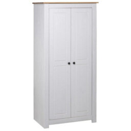 Vidaxl Wardrobe White 80X50X171.5 Cm Solid Pine Panama Range - thumbnail 1