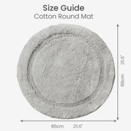 Allure Bath Fashions Round Bath Mat Non-Slip - Dove Grey - thumbnail 5