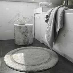 Allure Bath Fashions Round Bath Mat Non-Slip - Dove Grey - thumbnail 2
