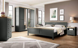 Arte Evora 32 Eu Super King Size Bed Frame W1910mm H890mm D2110mm - Green & Oak Lefkas, Contemporary Style - thumbnail 4