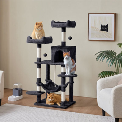 Yaheetech Black Multilevel Cat Tree With Condo And Scratching Posts - image 1