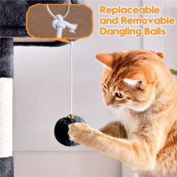Yaheetech Black Multilevel Cat Tree With Condo And Scratching Posts - thumbnail 7