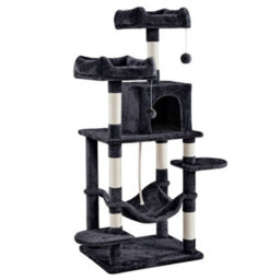Yaheetech Black Multilevel Cat Tree With Condo And Scratching Posts - thumbnail 3