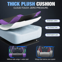 Luckracer Gaming Chair For Adults Computer Chairs With Footrest Ergonomic Height Adjustable Reclining Pc Chair, Purple - thumbnail 7