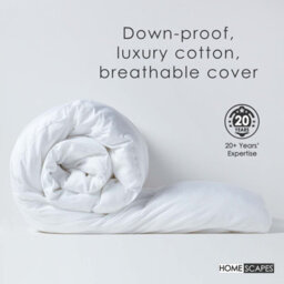 Homescapes Duck Feather And Down 15 Tog Single Size Winter Duvet - thumbnail 4