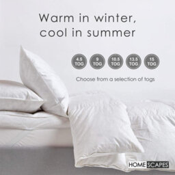 Homescapes Duck Feather And Down 15 Tog Single Size Winter Duvet - thumbnail 5