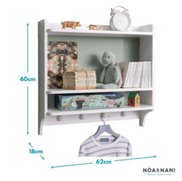 Nöa & Nani Noa & Nani Double Shelf With Coat Hook In Classic White Hege - thumbnail 4