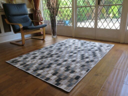 Aspect Furniture Taupe Mosaic Geometric Check Pattern Area Rug-Multi-Colour (Grey),120X170Cm - thumbnail 2