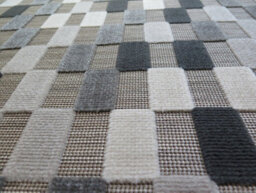 Aspect Furniture Taupe Mosaic Geometric Check Pattern Area Rug-Multi-Colour (Grey),120X170Cm - thumbnail 3
