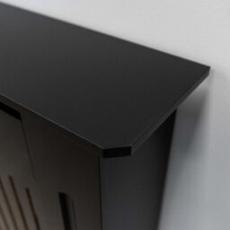Jack Stonehouse Black Vertical Slat Mdf Radiator Cover - Adjustable - 140-204Cm (W) X 81.5Cm (H) X 19Cm (D) - thumbnail 3