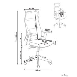 Beliani Office Chair Bard Beige - thumbnail 3