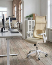 Beliani Office Chair Bard Beige - thumbnail 2