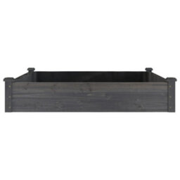 Berkfield Practical Garden Raised Bed With Liner Grey 120X120X25 Cm Solid Wood Fir - thumbnail 4