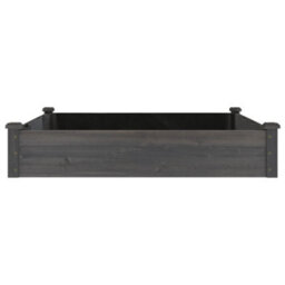 Berkfield Practical Garden Raised Bed With Liner Grey 120X120X25 Cm Solid Wood Fir - thumbnail 5