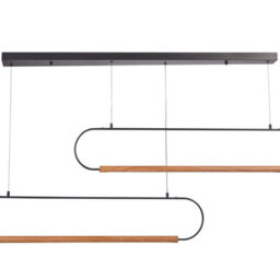 Wyld and Coco Lumina Pendant Lamp - Matte Black Aluminium Pendant With 2 Integrated Leds, 123Cm Diameter, 213Cm Drop - thumbnail 3