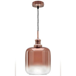 Long Life Lamps Company Modern Vintage Glass Copper Pendant Light M0201 - thumbnail 4