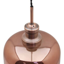 Long Life Lamps Company Modern Vintage Glass Copper Pendant Light M0201 - thumbnail 5