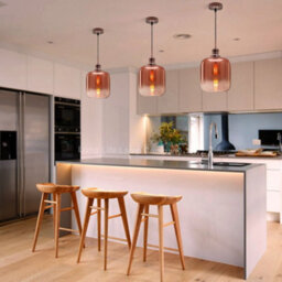 Long Life Lamps Company Modern Vintage Glass Copper Pendant Light M0201 - thumbnail 9