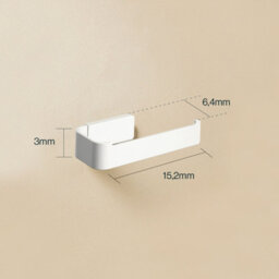 Cosmic Toilet Roll Holder, Self-Adhesive Or Screw-In, Stainless Steel, Hidden Fixings, Anti-Corrosion, Matt White, Nea Collection - thumbnail 3