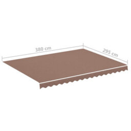 Berkfield Replacement Fabric For Awning Brown 4X3 M - thumbnail 6