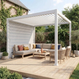 Sweeek - Vertical Adjustable Louver Panel 3M For Triomphe Pergola 3X3M V2 4X3M 6X3M White - thumbnail 3