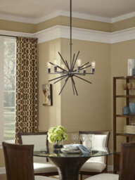 Elegant 6 Bulb Chandelier Pendant Light In Western Bronze Finish - Led E27 60W Compatible - thumbnail 3