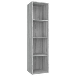 Berkfield Book Cabinet/tv Cabinet Grey Sonoma 36X30X143 Cm Engineered Wood - thumbnail 2