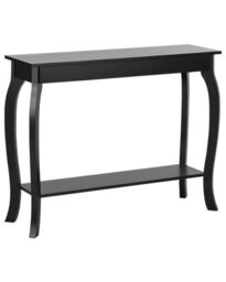 Beliani Black Console Table 100 X 30 Cm French-Inspired Queen Anne Legs - thumbnail 3